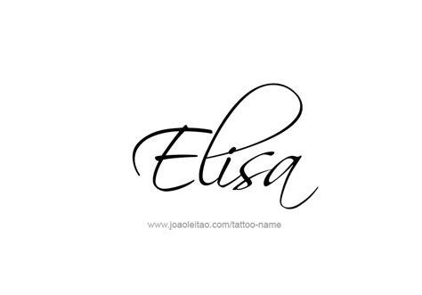 Ideias de Tatuagem com o Nome Elisa